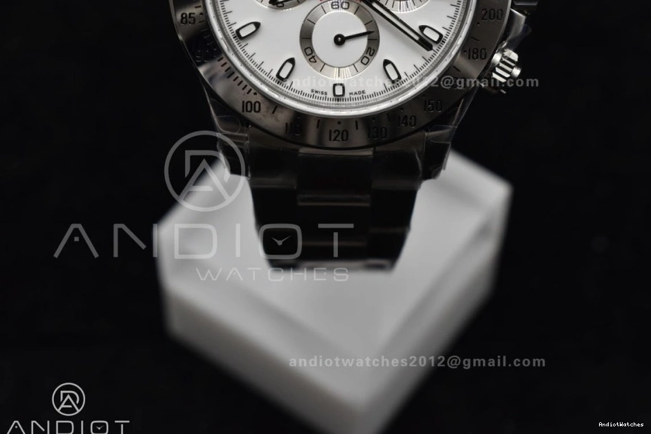 on Bracelet SS V Best QF 771 1:1 Edition WeatherProof 116520 White Dial SA4130 Daytona 0411
